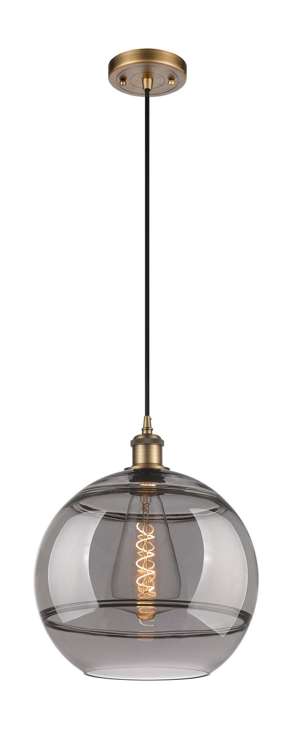 Innovations 516-1P-BB-G556-12SM One Light Mini Pendant, Brushed Brass