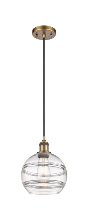Innovations 516-1P-BB-G556-8CL One Light Mini Pendant, Brushed Brass