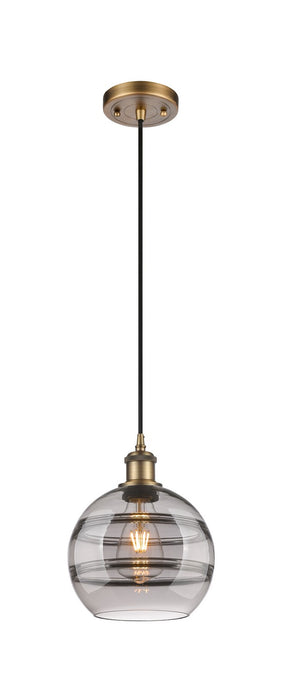 Innovations 516-1P-BB-G556-8SM One Light Mini Pendant, Brushed Brass