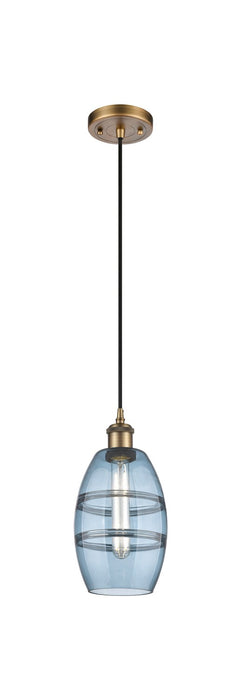 Innovations 516-1P-BB-G557-6BL One Light Mini Pendant, Brushed Brass