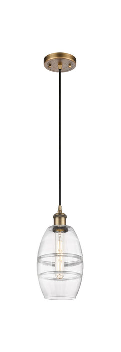 Innovations 516-1P-BB-G557-6CL One Light Mini Pendant, Brushed Brass