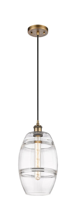 Innovations 516-1P-BB-G557-8CL One Light Mini Pendant, Brushed Brass