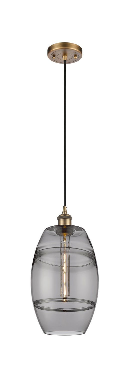 Innovations 516-1P-BB-G557-8SM One Light Mini Pendant, Brushed Brass