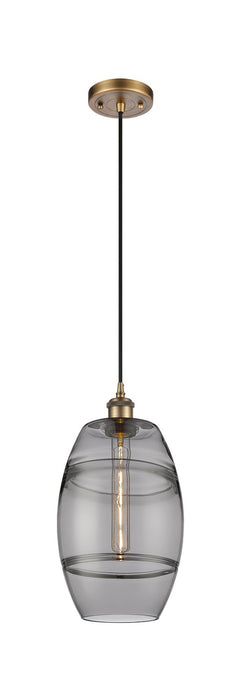 Innovations 516-1P-BB-G557-8SM One Light Mini Pendant, Brushed Brass