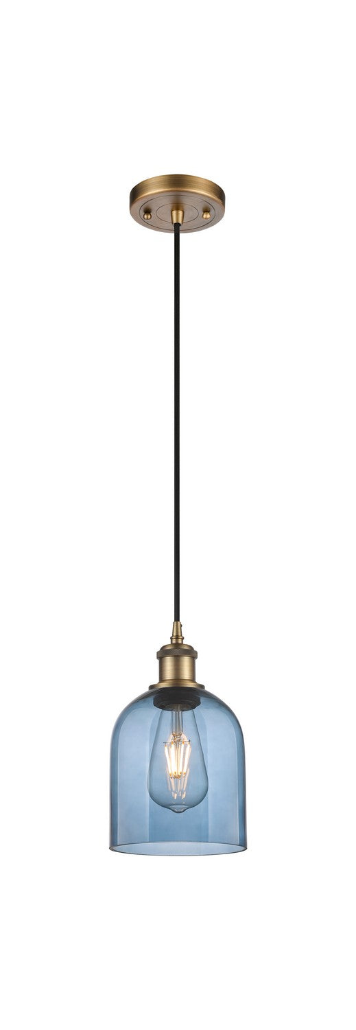 Innovations 516-1P-BB-G558-6BL One Light Mini Pendant, Brushed Brass