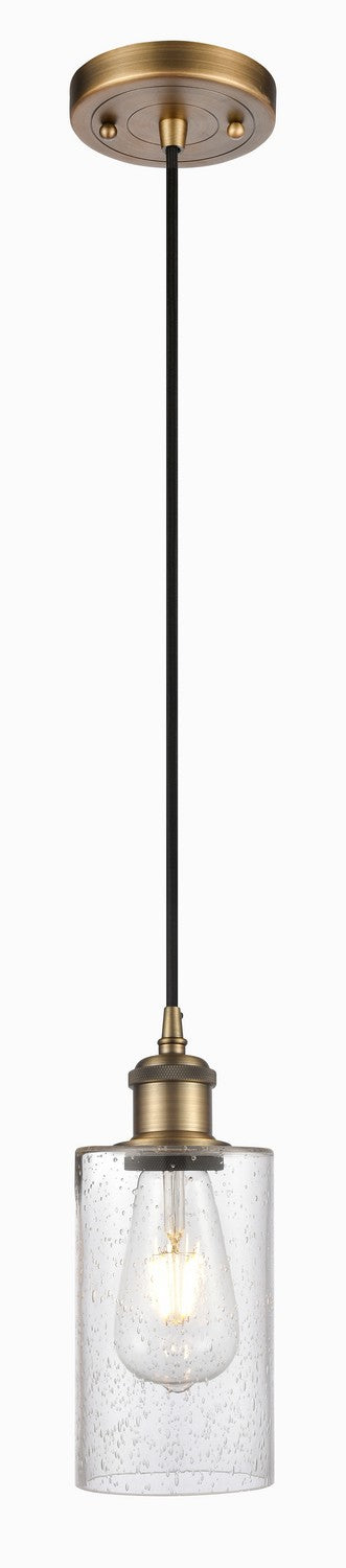 Innovations 516-1P-BB-G804 One Light Mini Pendant, Brushed Brass