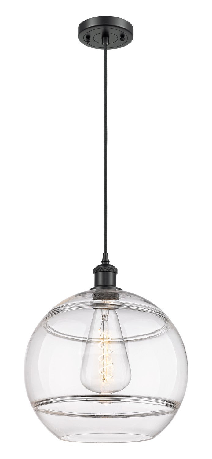 Innovations 516-1P-BK-G556-12CL One Light Mini Pendant, Matte Black