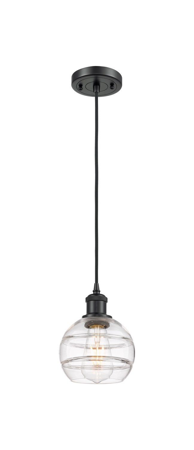 Innovations 516-1P-BK-G556-6CL One Light Mini Pendant, Matte Black