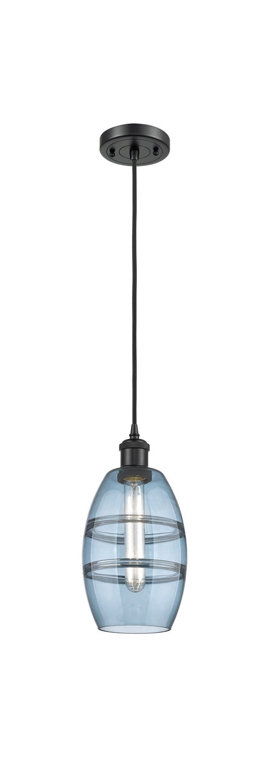 Innovations 516-1P-BK-G557-6BL One Light Mini Pendant, Matte Black