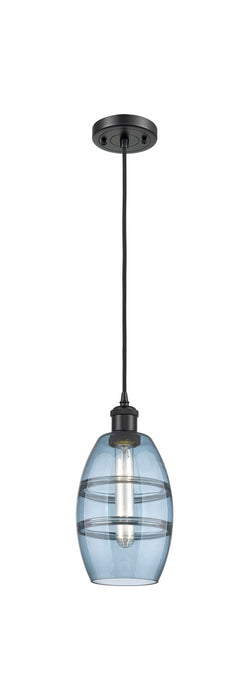 Innovations 516-1P-BK-G557-6BL One Light Mini Pendant, Matte Black