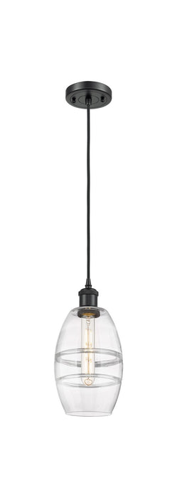 Innovations 516-1P-BK-G557-6CL One Light Mini Pendant, Matte Black