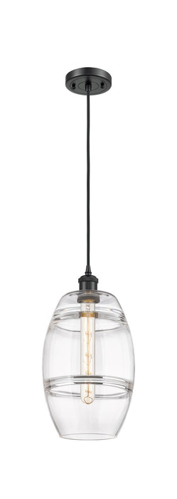 Innovations 516-1P-BK-G557-8CL One Light Mini Pendant, Matte Black