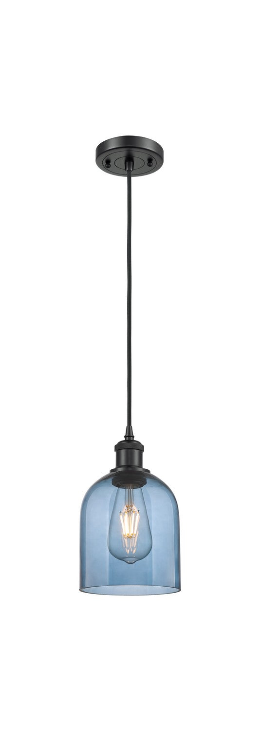 Innovations 516-1P-BK-G558-6BL One Light Mini Pendant, Matte Black
