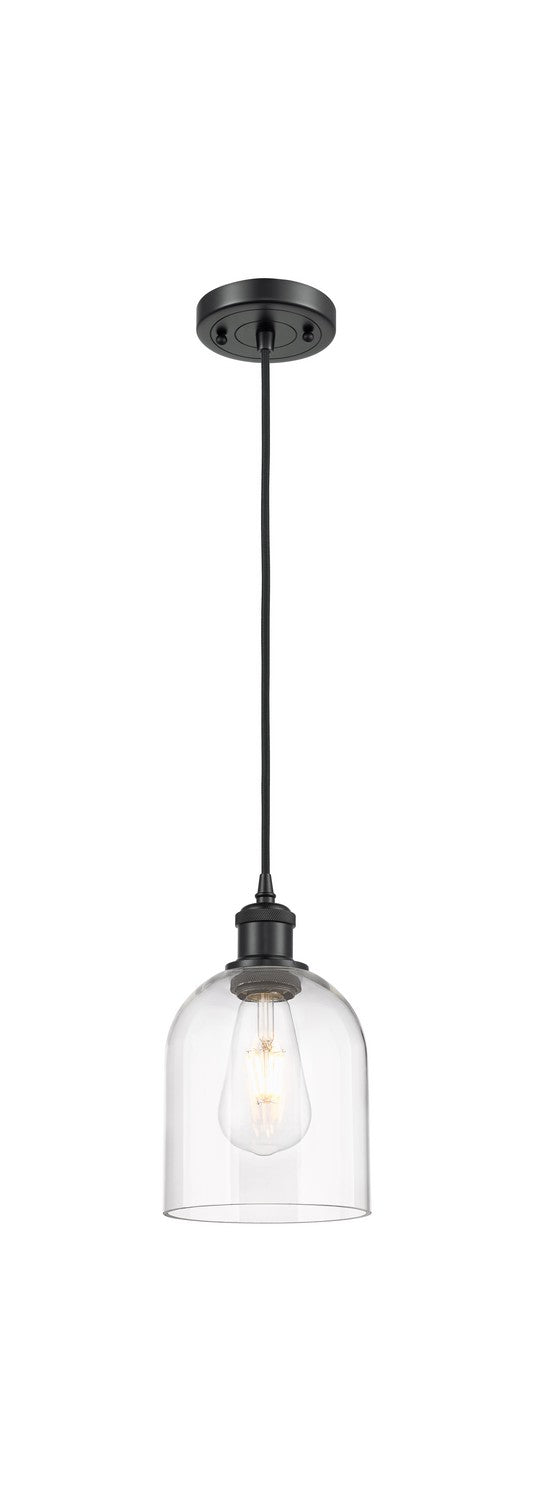 Innovations 516-1P-BK-G558-6CL One Light Mini Pendant, Matte Black