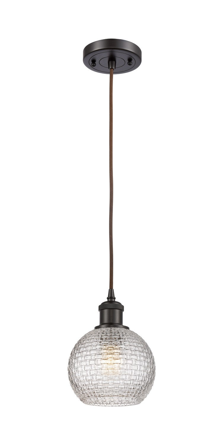 Innovations 516-1P-OB-G122C-6CL One Light Mini Pendant, Oil Rubbed Bronze