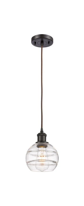 Innovations 516-1P-OB-G556-6CL One Light Mini Pendant, Oil Rubbed Bronze