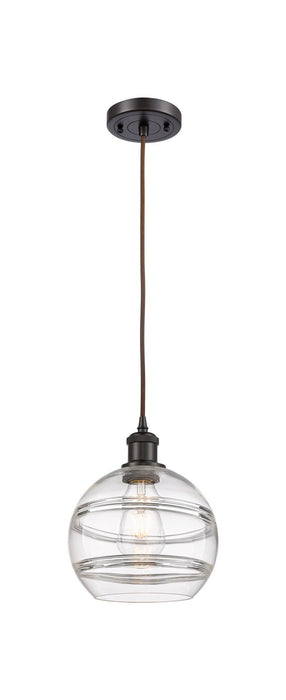 Innovations 516-1P-OB-G556-8CL One Light Mini Pendant, Oil Rubbed Bronze