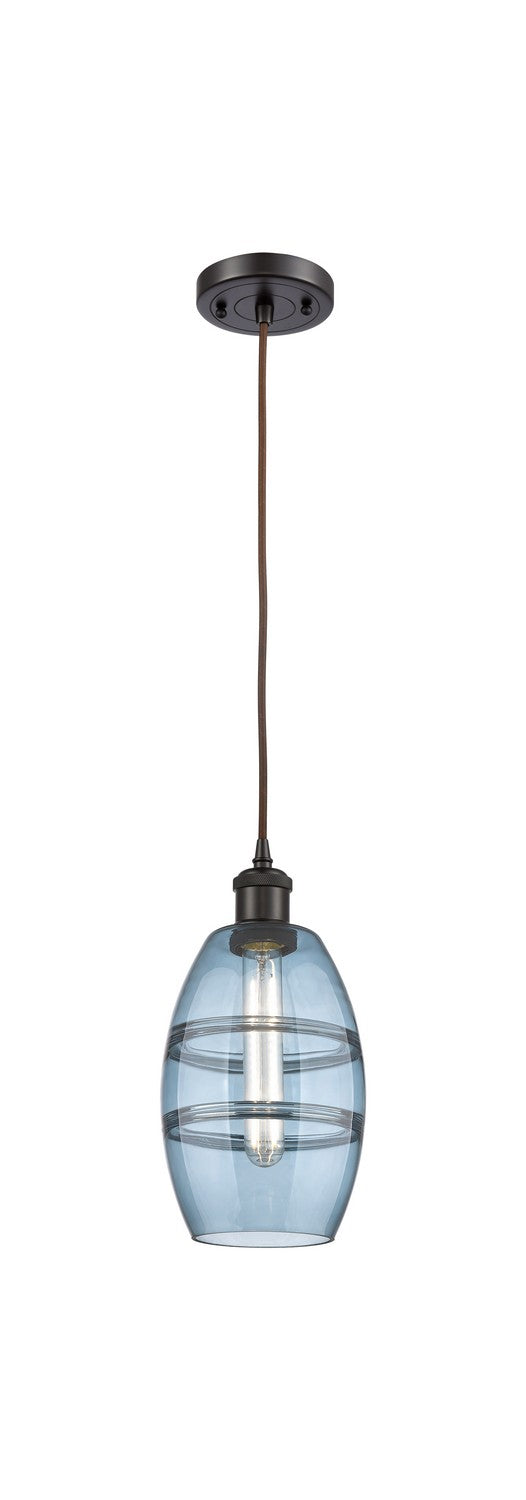 Innovations 516-1P-OB-G557-6BL One Light Mini Pendant, Oil Rubbed Bronze