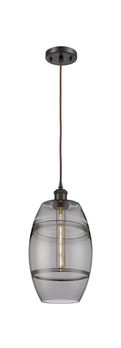 Innovations 516-1P-OB-G557-8SM One Light Mini Pendant, Oil Rubbed Bronze