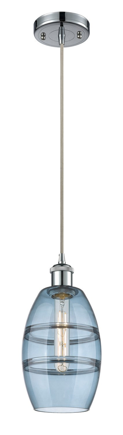 Innovations 516-1P-PC-G557-6BL One Light Mini Pendant, Polished Chrome