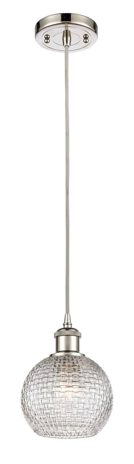 Innovations 516-1P-PN-G122C-6CL One Light Mini Pendant, Polished Nickel