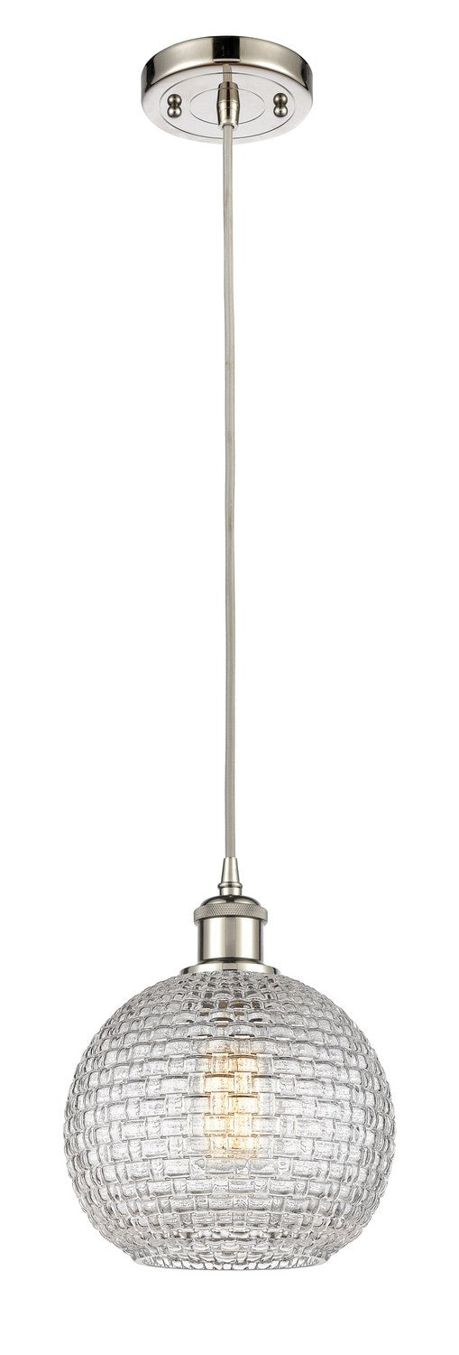 Innovations 516-1P-PN-G122C-8CL One Light Mini Pendant, Polished Nickel