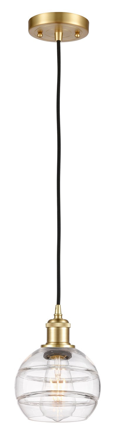 Innovations 516-1P-SG-G556-6CL One Light Mini Pendant, Satin Gold