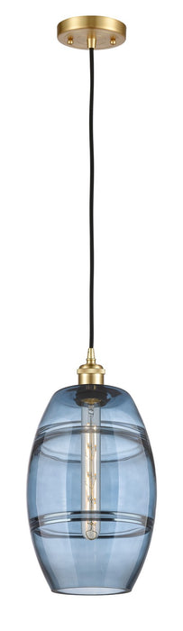 Innovations 516-1P-SG-G557-8BL One Light Mini Pendant, Satin Gold