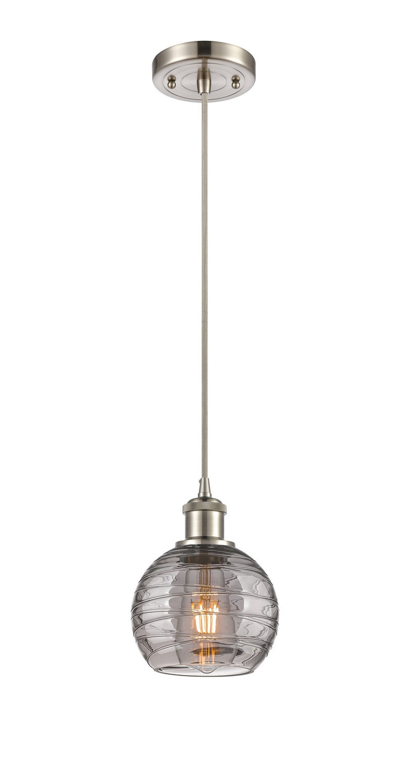 Innovations 516-1P-SN-G1213-6SM One Light Mini Pendant, Brushed Satin Nickel