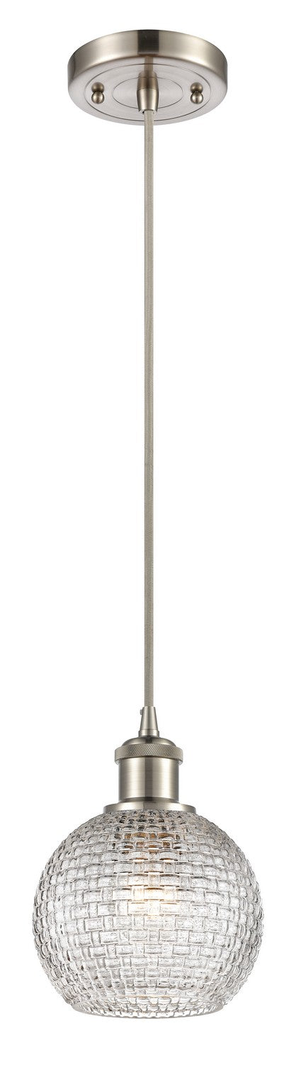 Innovations 516-1P-SN-G122C-6CL One Light Mini Pendant, Brushed Satin Nickel