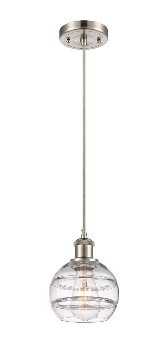 Innovations 516-1P-SN-G556-6CL One Light Mini Pendant, Brushed Satin Nickel