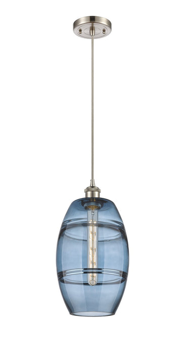 Innovations 516-1P-SN-G557-8BL One Light Mini Pendant, Brushed Satin Nickel