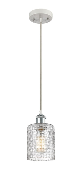 Innovations 516-1P-WPC-G112C-5CL One Light Mini Pendant, White Polished Chrome