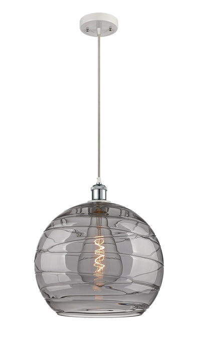 Innovations 516-1P-WPC-G1213-14SM One Light Pendant, White Polished Chrome