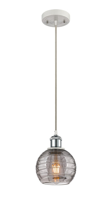 Innovations 516-1P-WPC-G1213-6SM One Light Mini Pendant, White Polished Chrome
