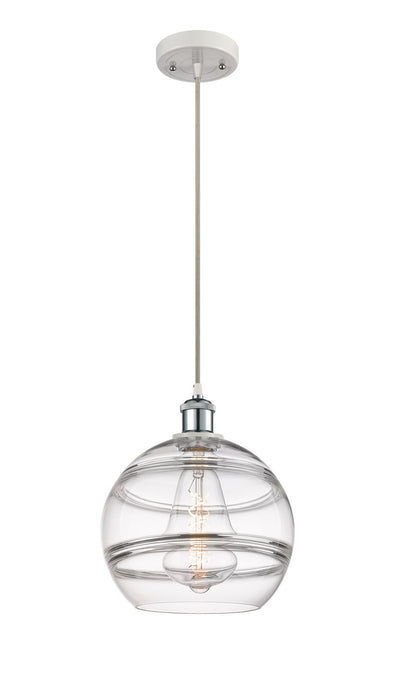 Innovations 516-1P-WPC-G556-10CL One Light Mini Pendant, White Polished Chrome