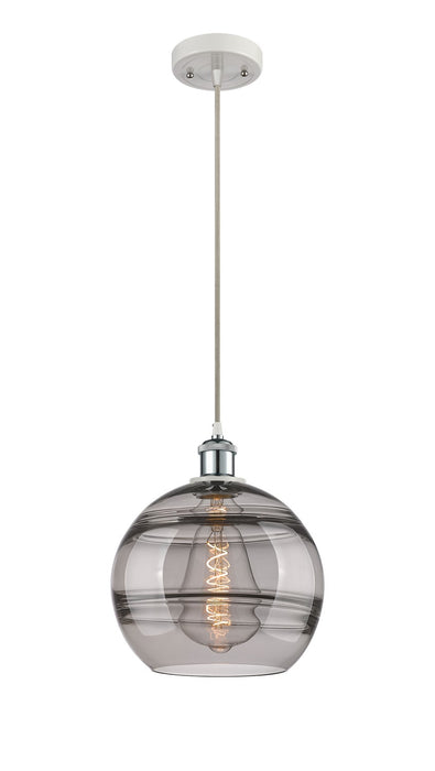 Innovations 516-1P-WPC-G556-10SM One Light Mini Pendant, White Polished Chrome