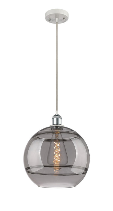 Innovations 516-1P-WPC-G556-12SM One Light Mini Pendant, White Polished Chrome