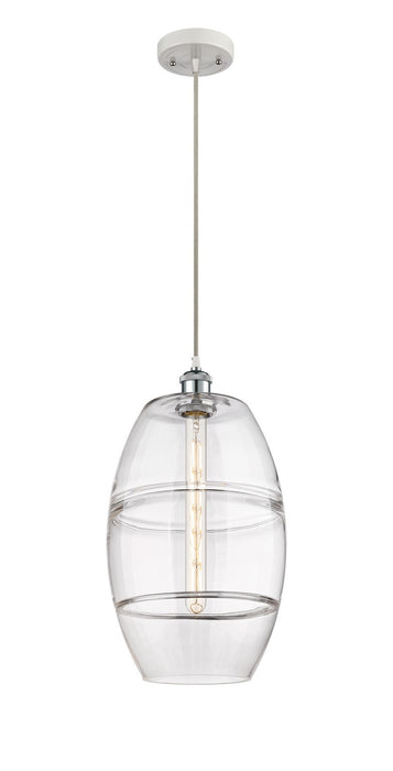 Innovations 516-1P-WPC-G557-10CL One Light Mini Pendant, White Polished Chrome