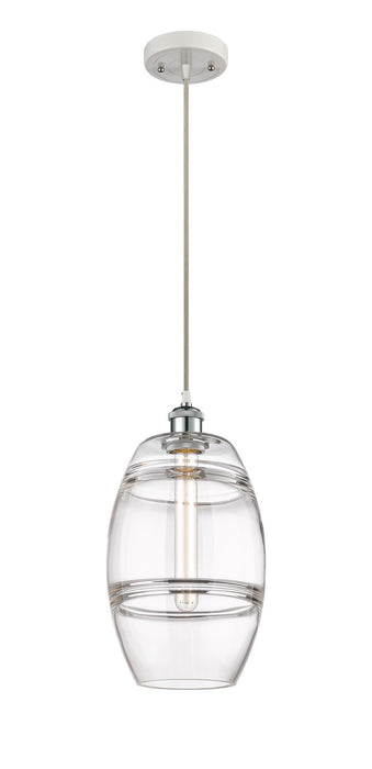 Innovations 516-1P-WPC-G557-8CL One Light Mini Pendant, White Polished Chrome