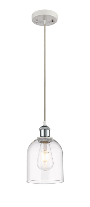 Innovations 516-1P-WPC-G558-6CL One Light Mini Pendant, White Polished Chrome