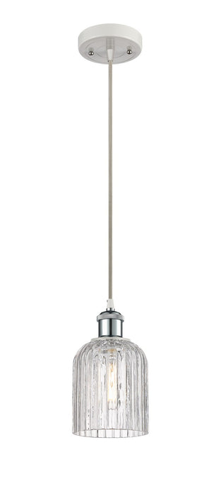 Innovations 516-1P-WPC-G559-5CL One Light Mini Pendant, White Polished Chrome