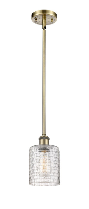 Innovations 516-1S-AB-G112C-5CL One Light Mini Pendant, Antique Brass