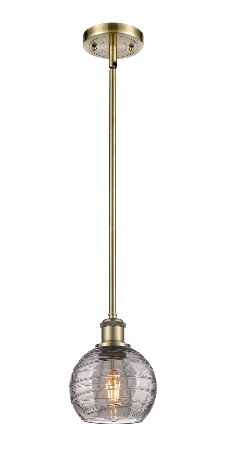 Innovations 516-1S-AB-G1213-6SM One Light Mini Pendant, Antique Brass