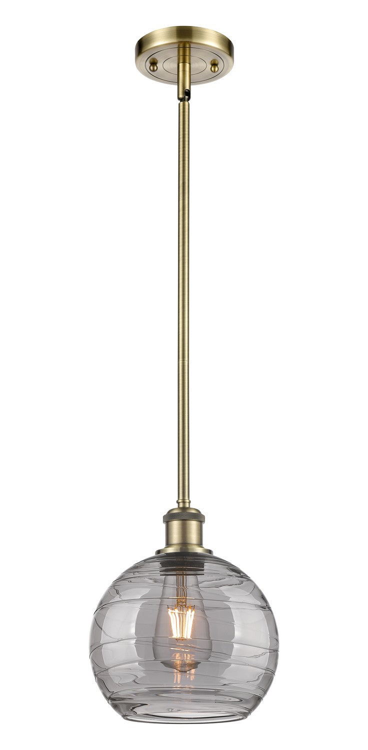 Innovations 516-1S-AB-G1213-8SM One Light Mini Pendant, Antique Brass