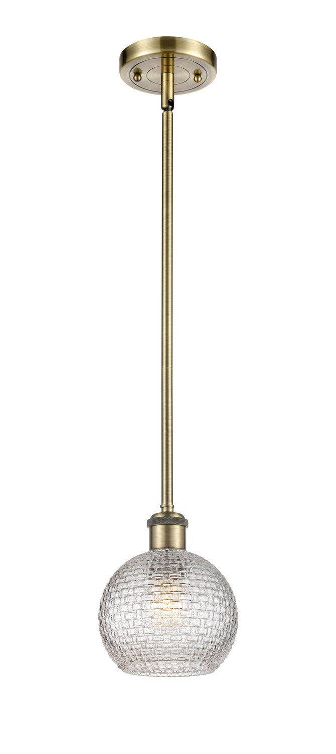 Innovations 516-1S-AB-G122C-6CL One Light Mini Pendant, Antique Brass