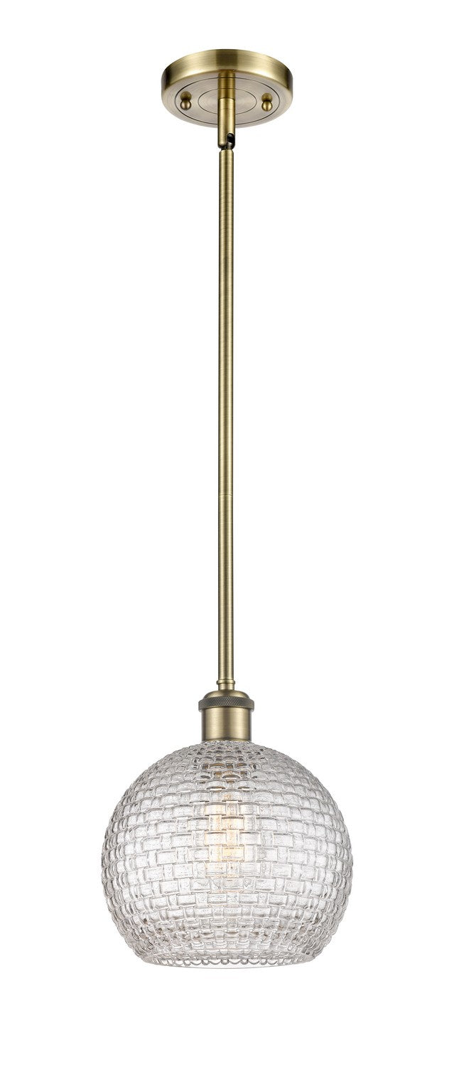 Innovations 516-1S-AB-G122C-8CL One Light Mini Pendant, Antique Brass