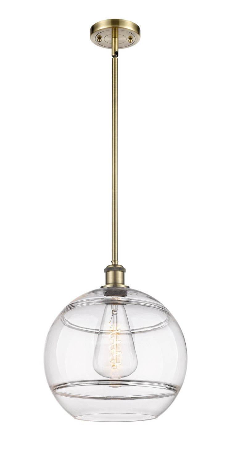 Innovations 516-1S-AB-G556-12CL One Light Mini Pendant, Antique Brass
