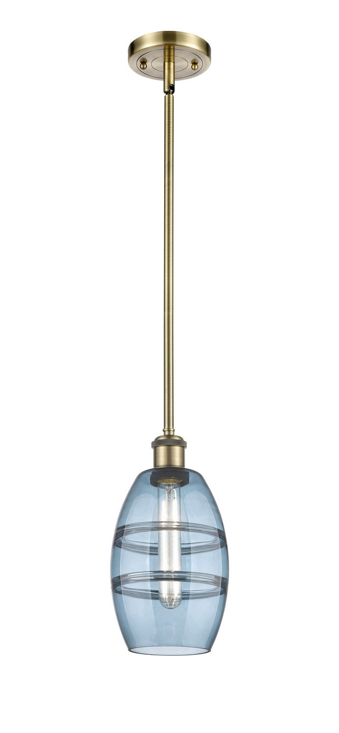 Innovations 516-1S-AB-G557-6BL One Light Mini Pendant, Antique Brass