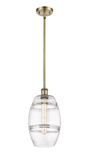 Innovations 516-1S-AB-G557-8CL One Light Mini Pendant, Antique Brass